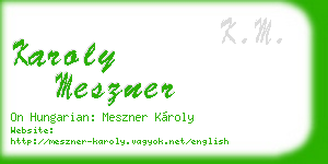 karoly meszner business card